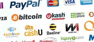 A variety of payment methods are available at various online casinos